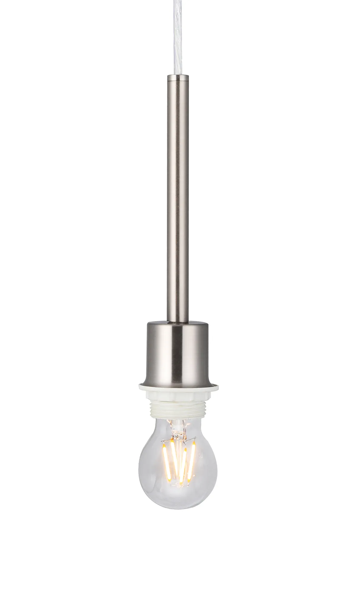 Baymont 30cm Shade 3 Light Pendant Satin Nickel, Black DK0591  Deco Baymont SN BL